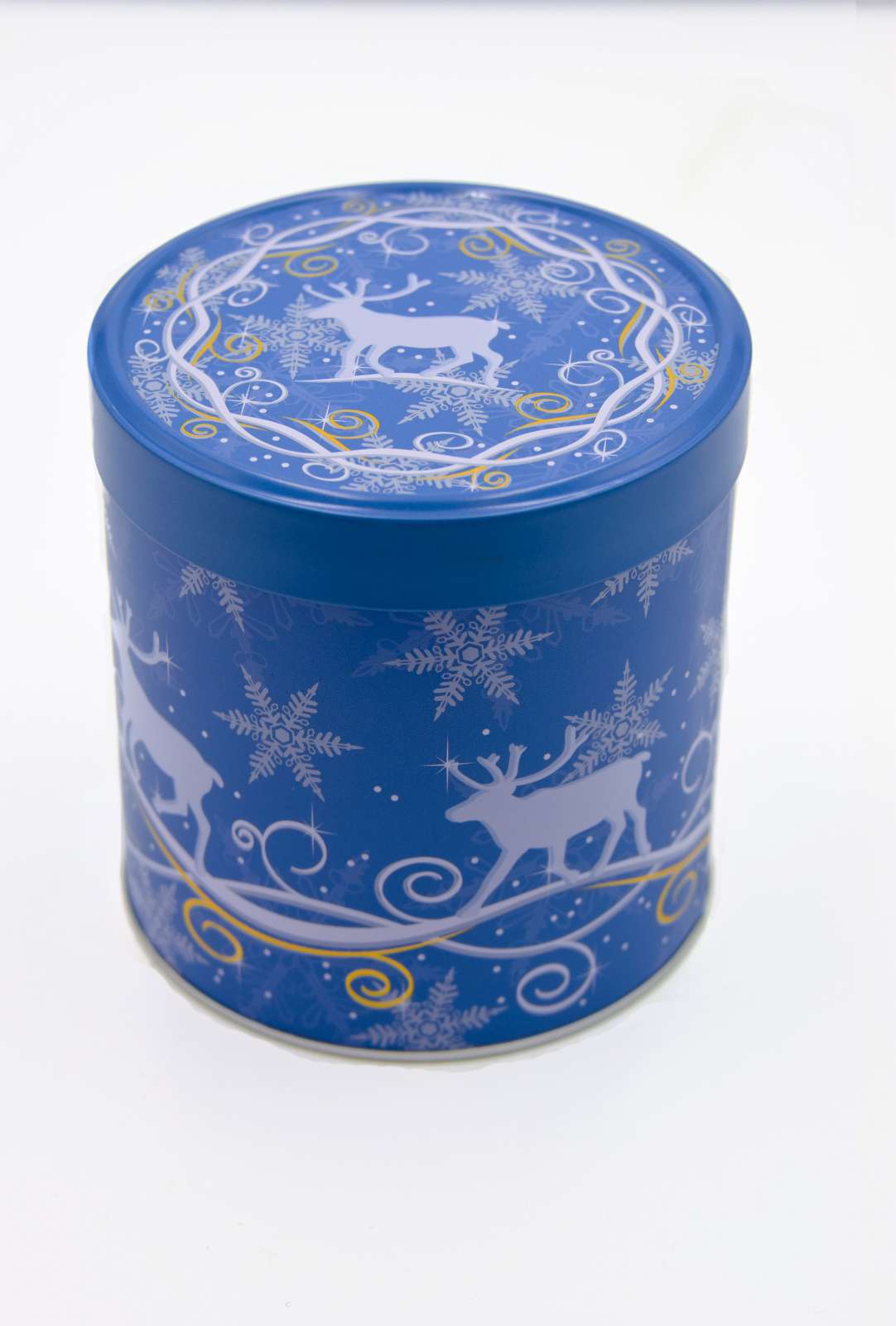 Lebkuchen-Mirus-elchdose-Nuernberg 6 Elisenlebkuchen, blaue Dose "Elch"