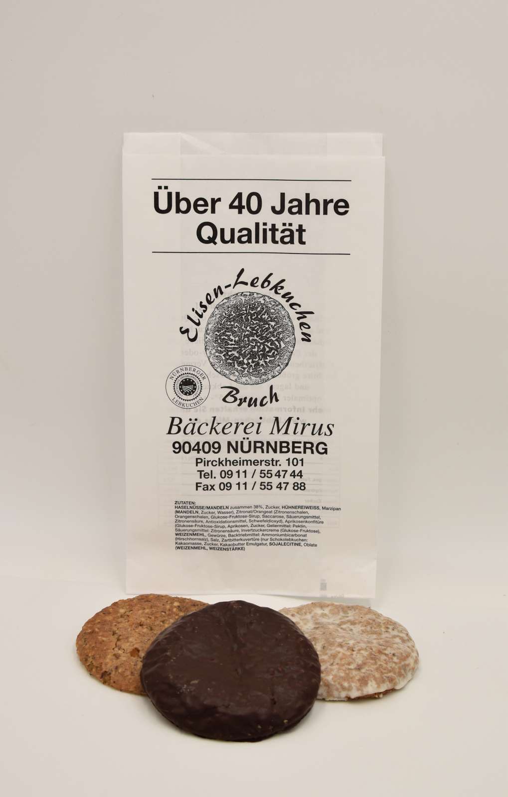 Lebkuchen-Mirus-bruchgemischt-Nuernberg Lebkuchenbruch Elisenlebkuchen 7 Stück gemischt